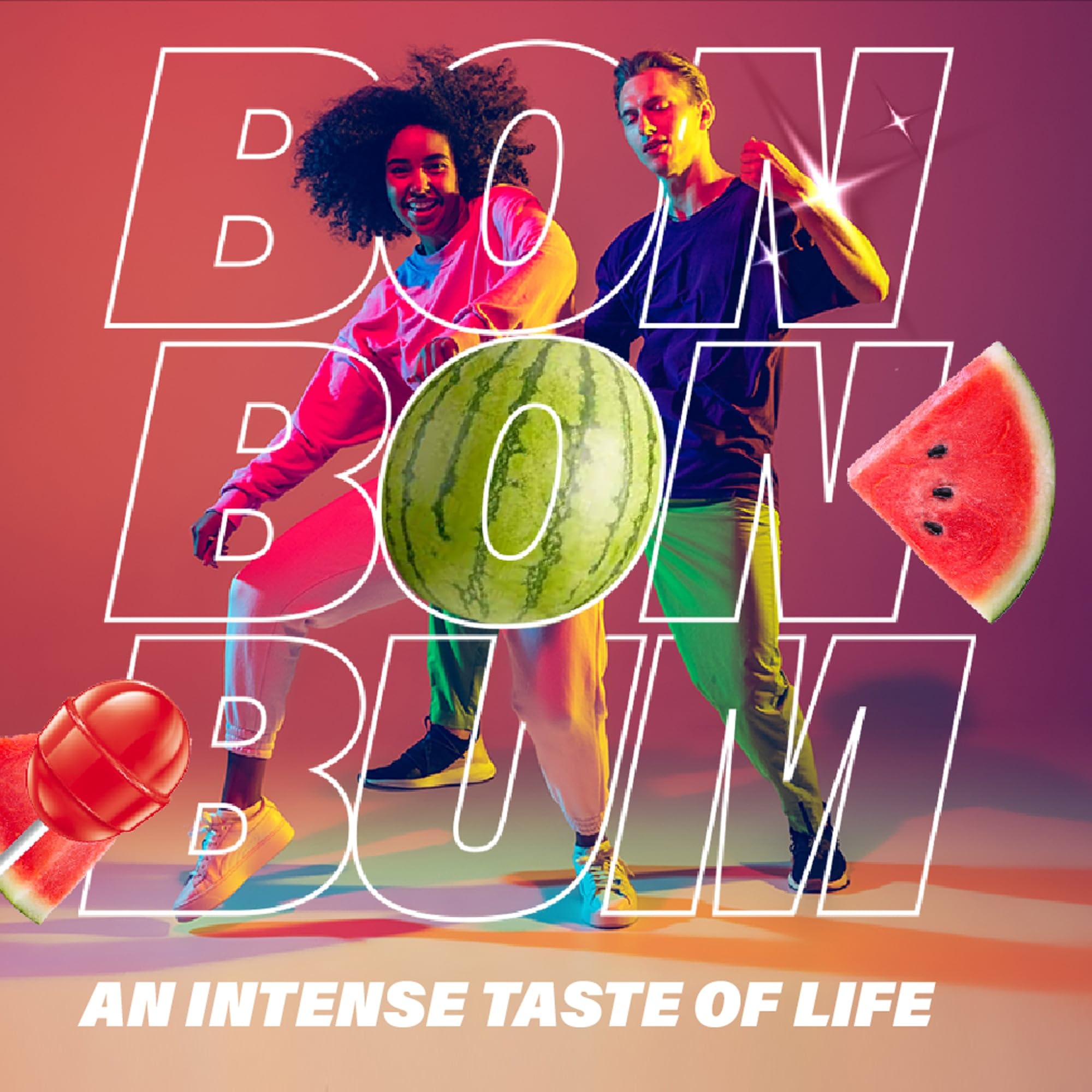 Colombina Bon Bon Bum individually wrapped lollipop for on-the-go.