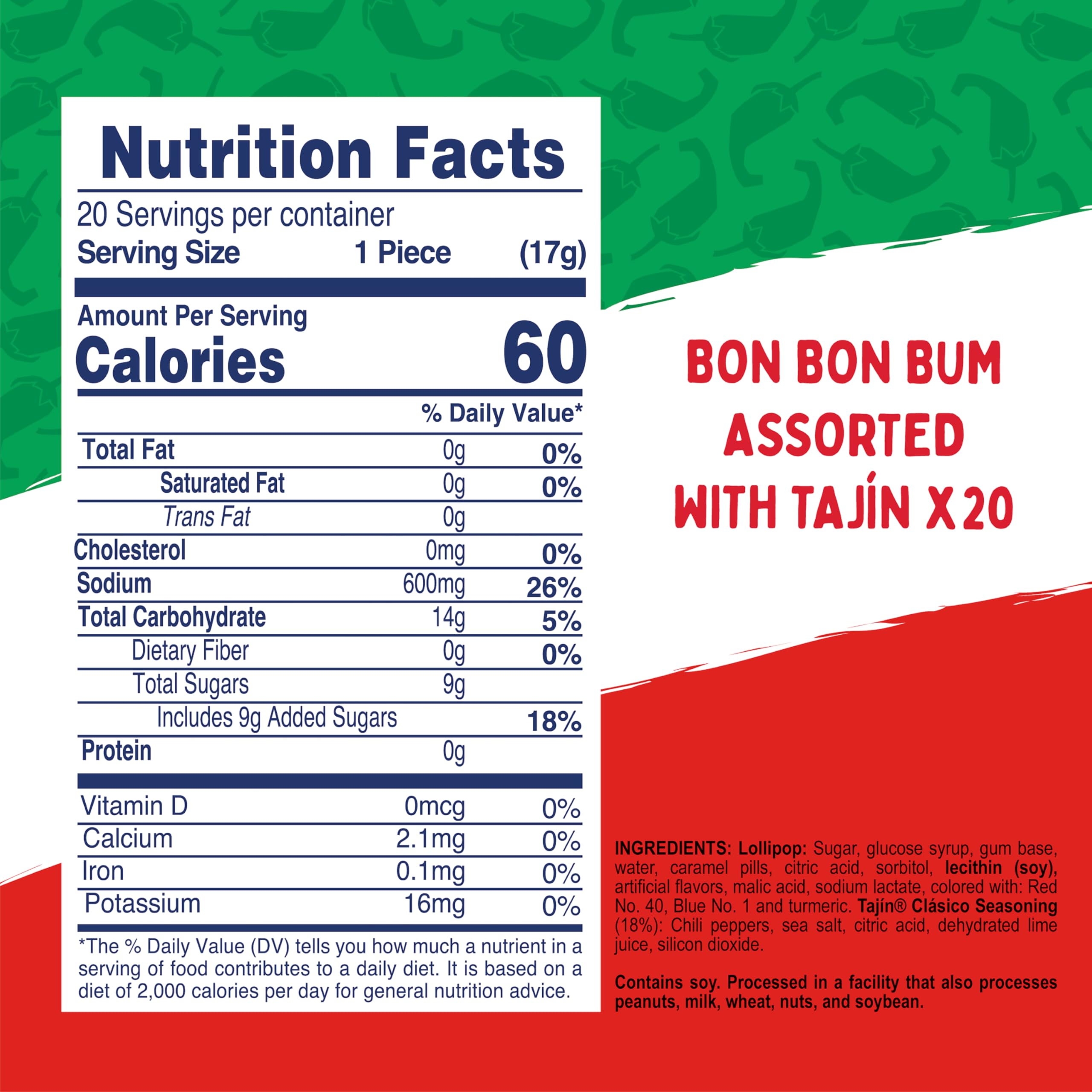 Colombina Bon Bon Bum Tajín Chile Lime dip pouch close-up highlighting interactive dip-lick flavor.