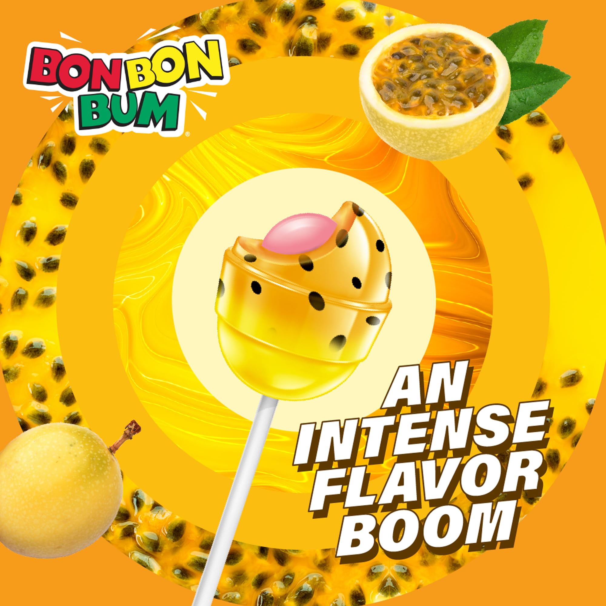 Colombina Bon Bon Bum tropical fruit flavor adds colorful flair to snacking.