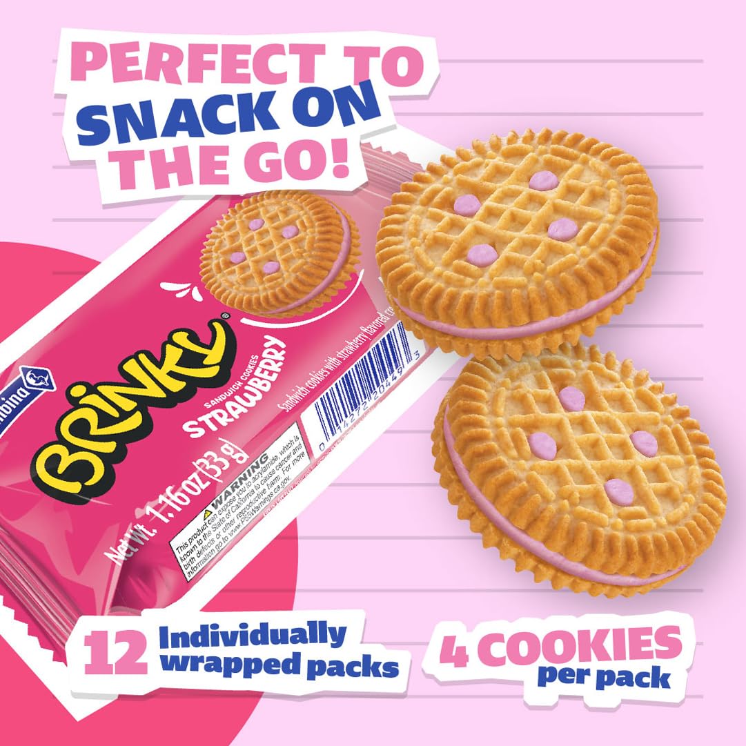 Colombina Brinky cookies in a lunchbox, kid-friendly snack.