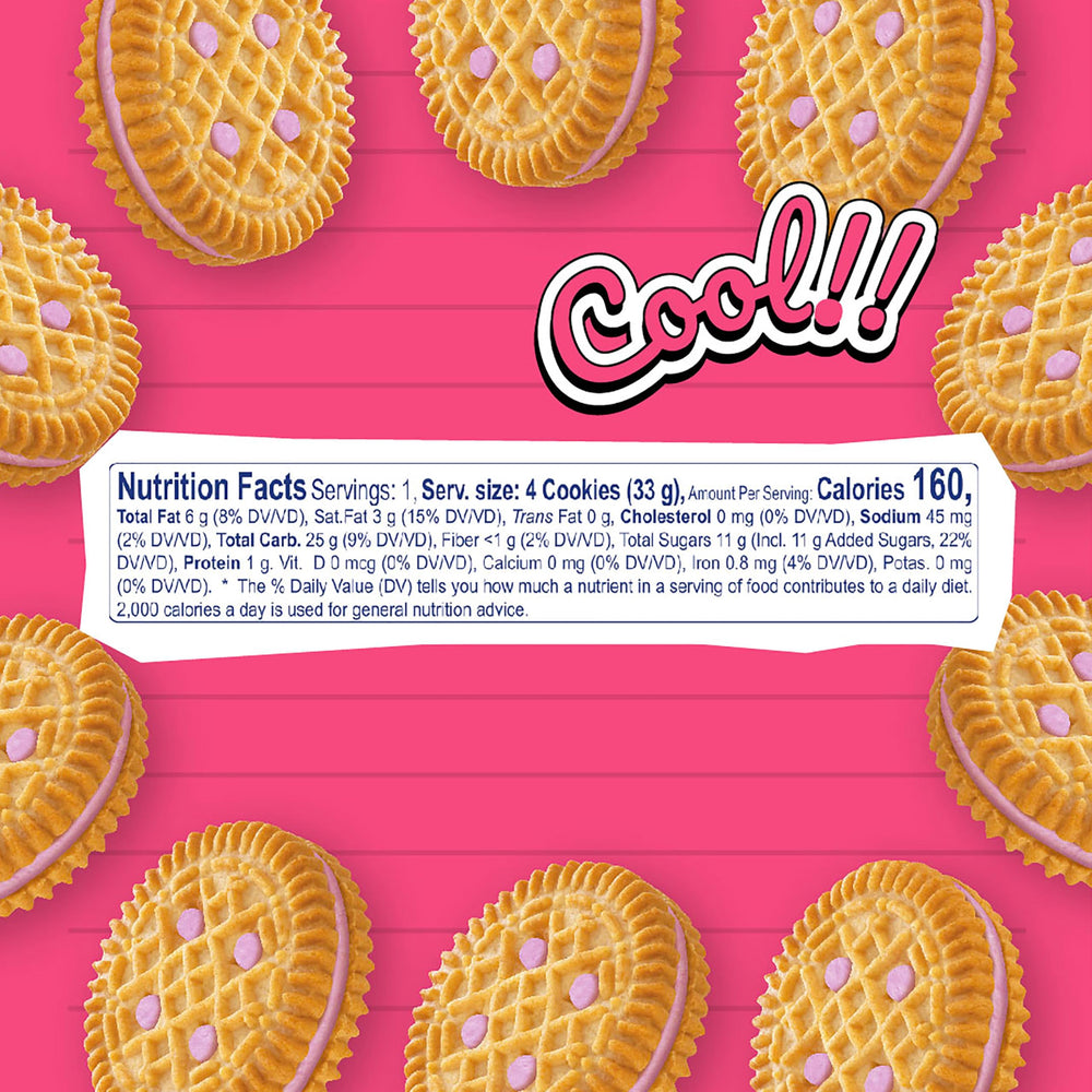 Colombina Brinky strawberry cookies for dunking in milk.