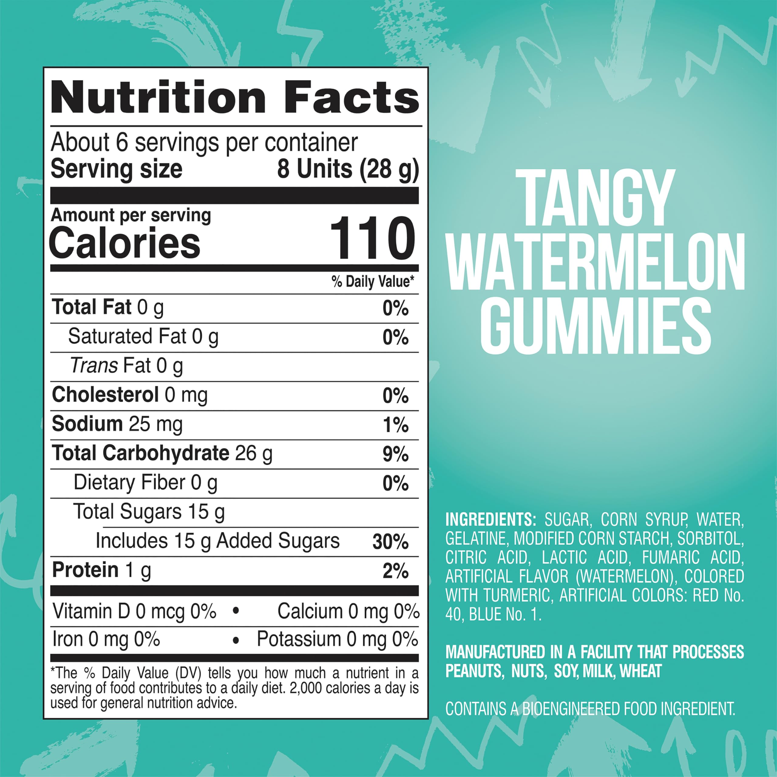 Colombina ChewzMe Watermelon Gummies with pure-cane-sugar sweetness without HFCS
