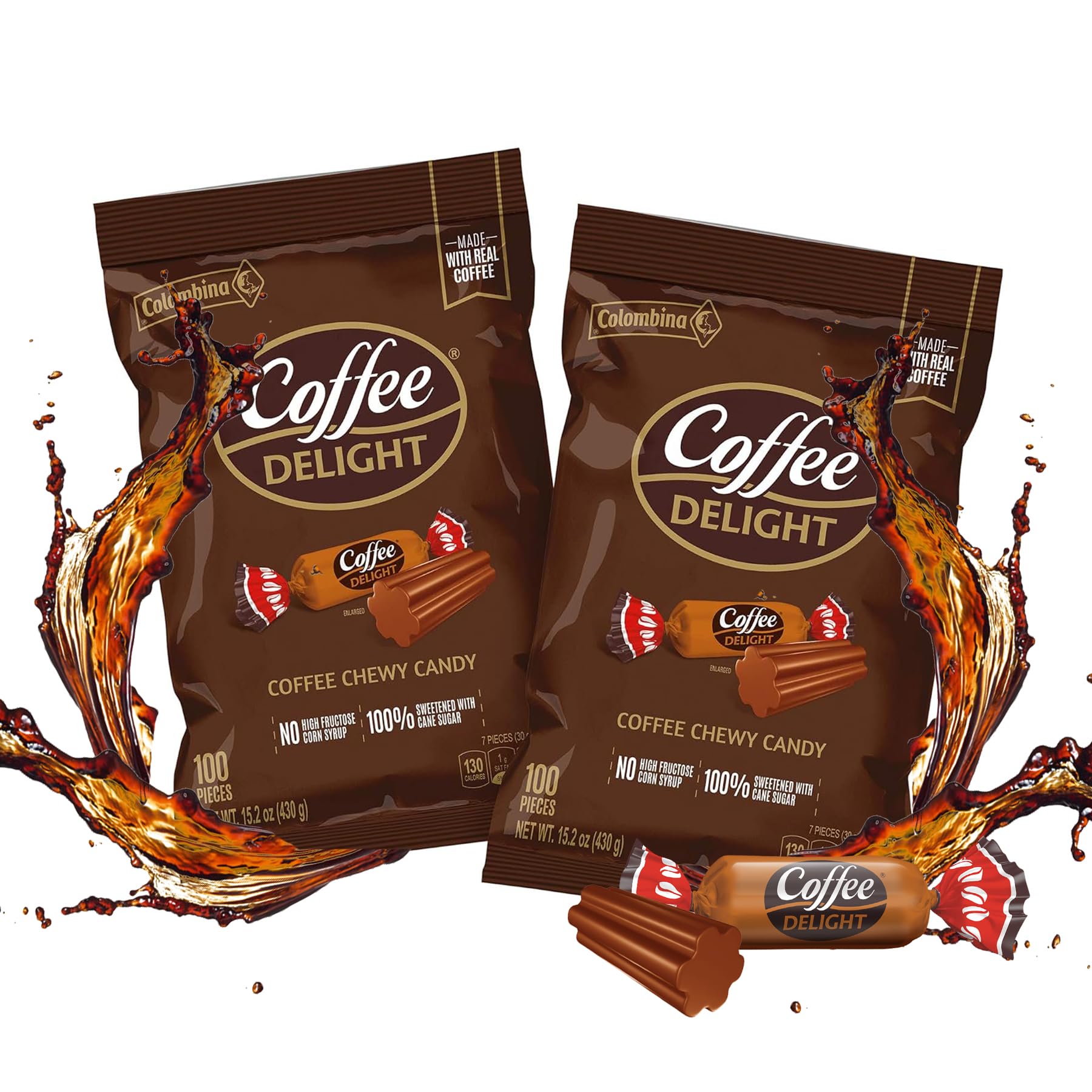 Colombina Coffee Delight front-pack view for on-the-go coffee enjoyment.