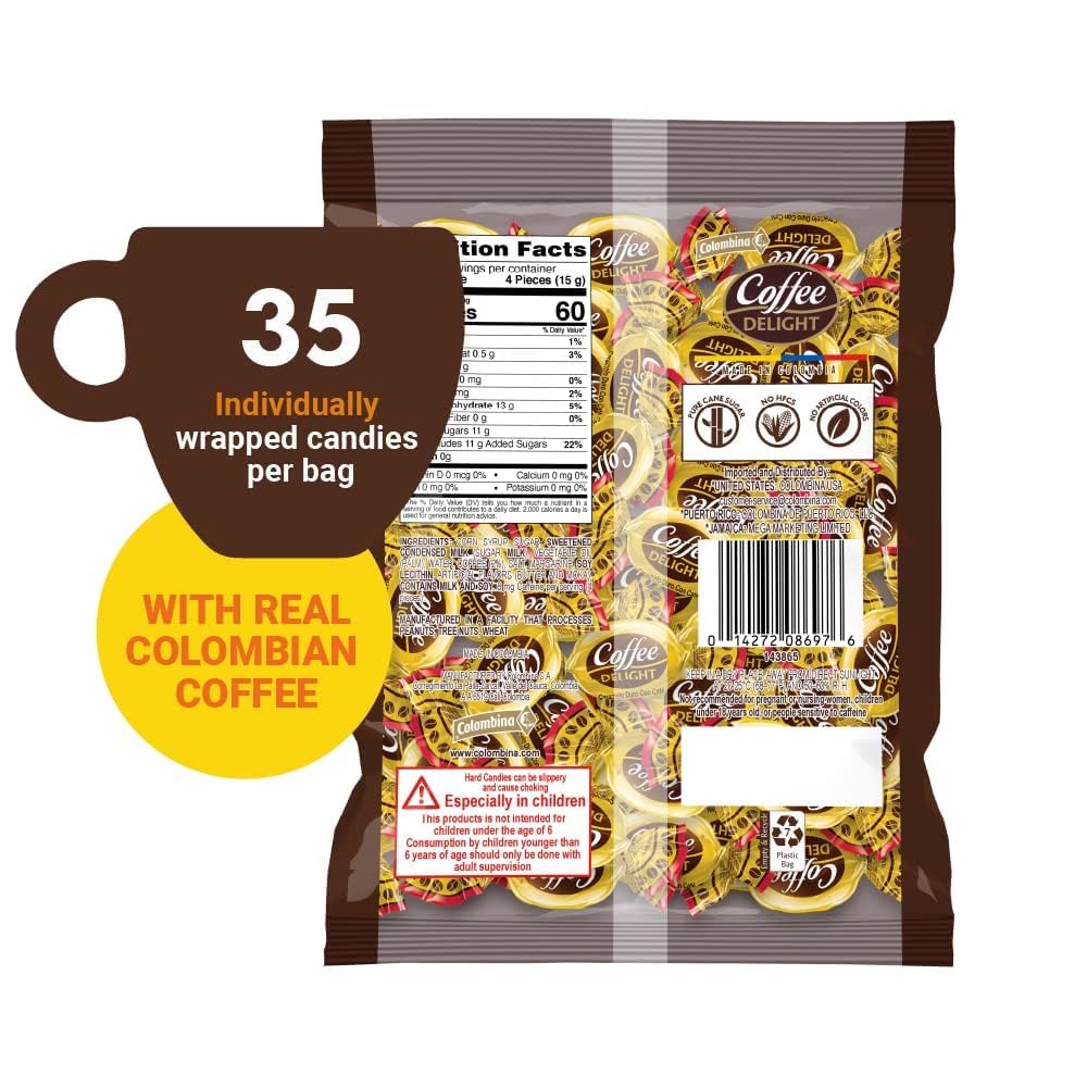 Wrapped Colombina Coffee Delight candies ready to share with friends