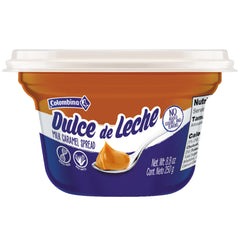 Colombina Dulce de Leche jar shows rich, creamy spread for toasts and desserts.