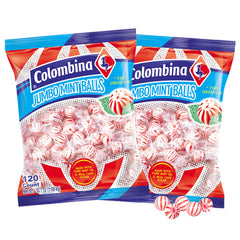 Colombina Jumbo Peppermint Balls packaging for bulk candy convenience