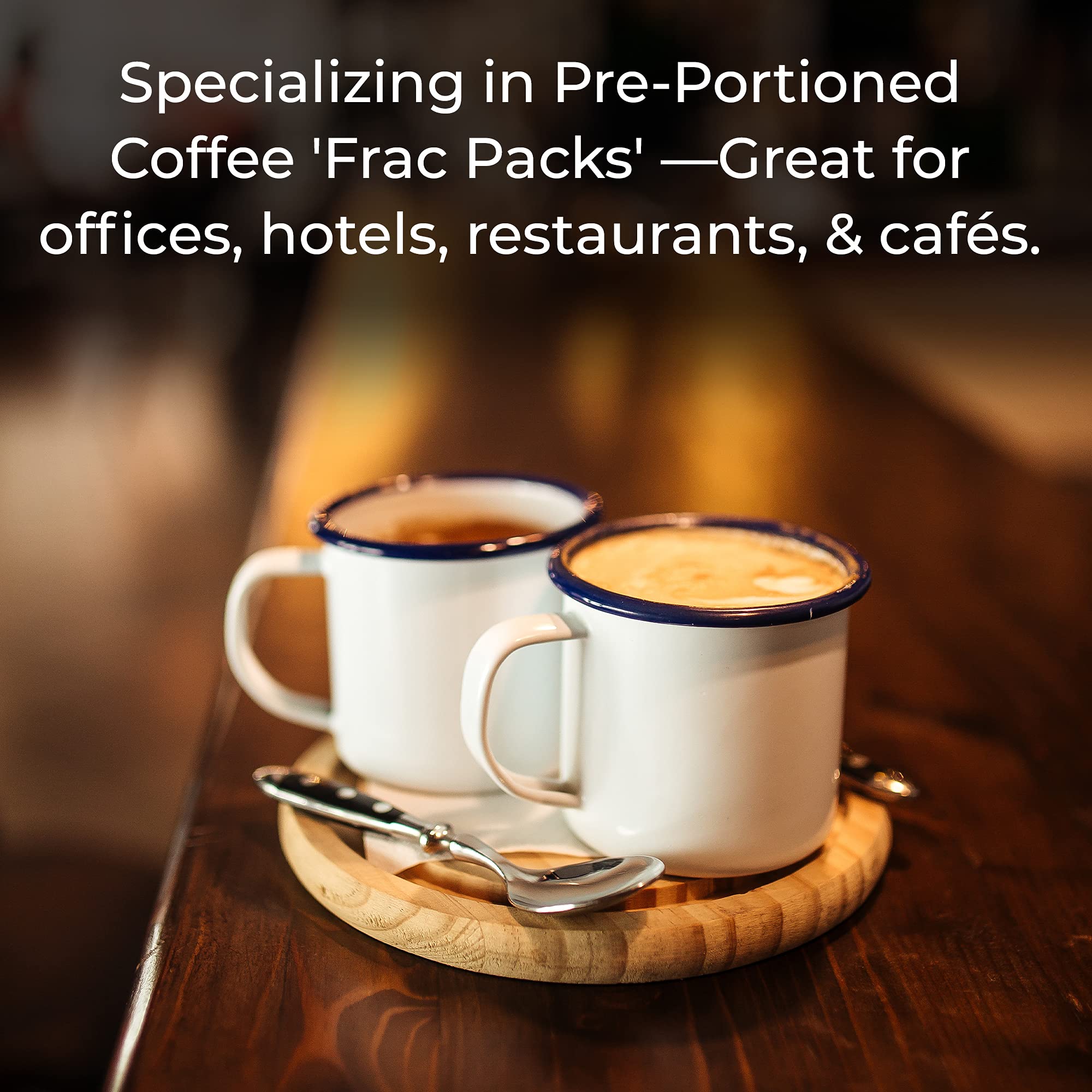 Pre-ground filterpacks with included filters from Colonial International Coffee.