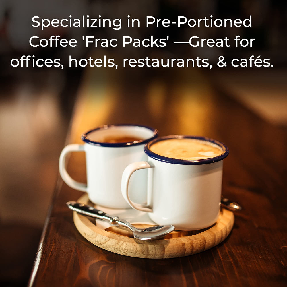 Pre-ground filterpacks with included filters from Colonial International Coffee.
