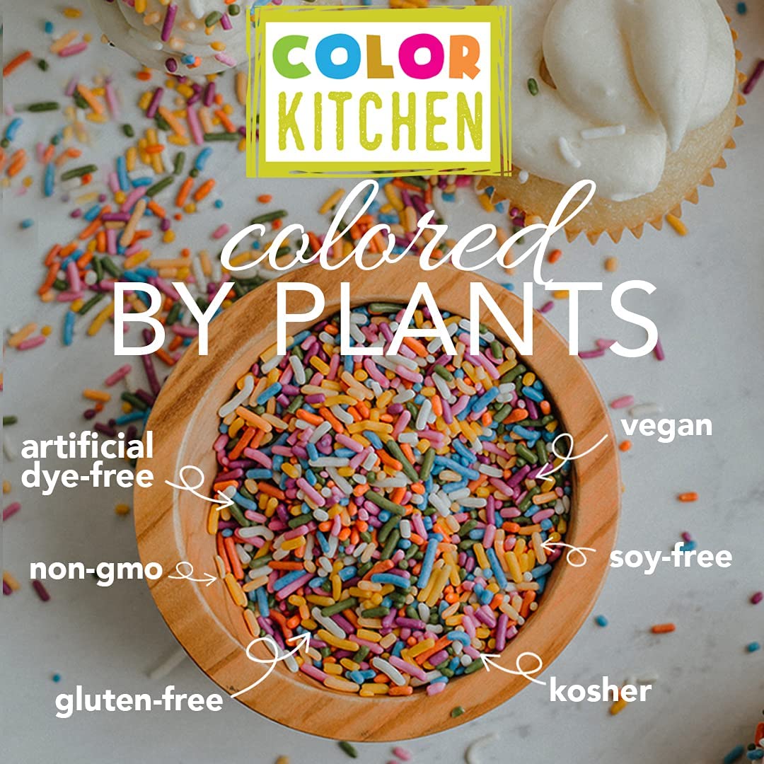 Color Kitchen Rainbow Sprinkles topping ice cream.