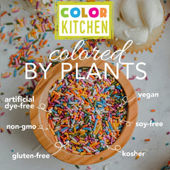 Color Kitchen Rainbow Sprinkles topping ice cream.