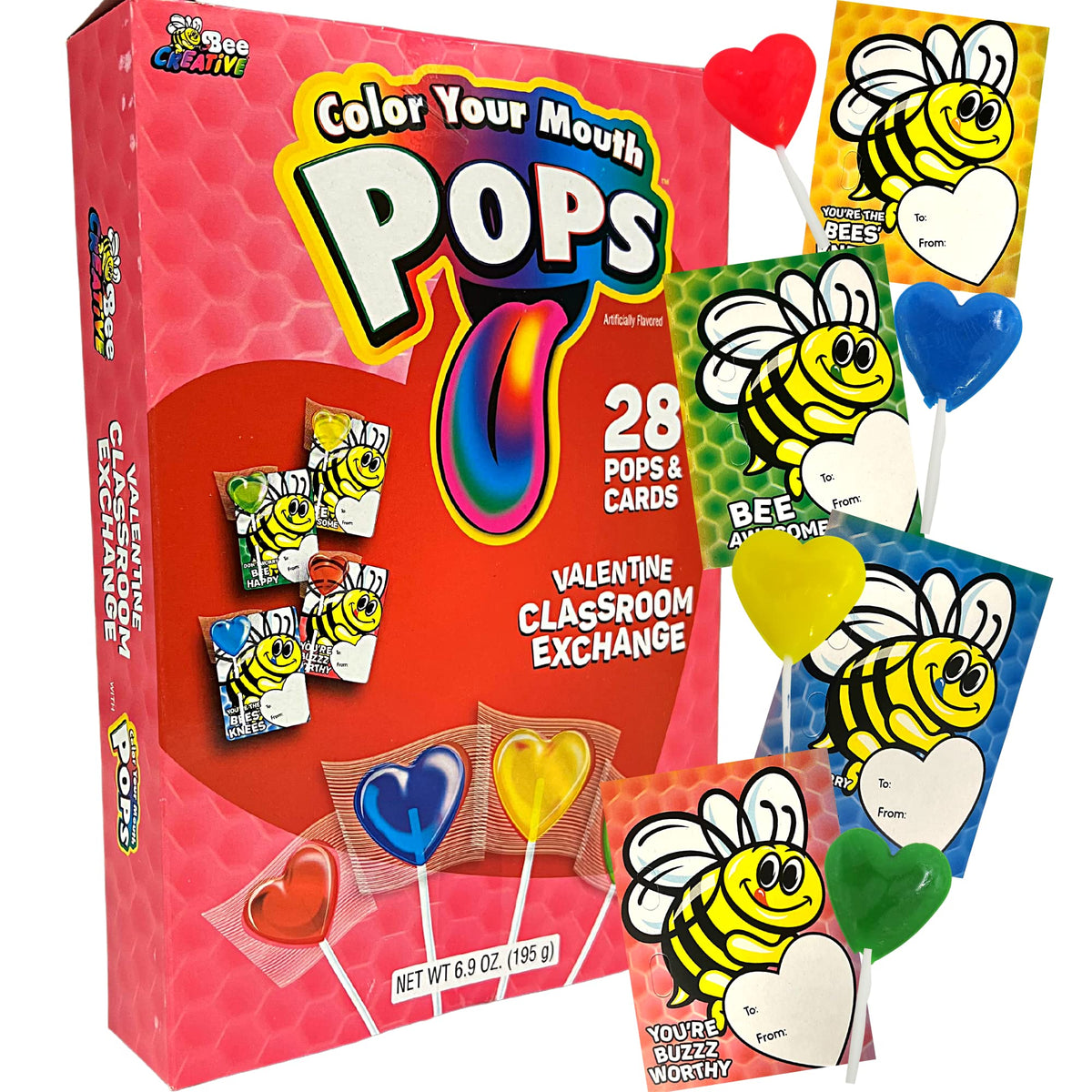 Color Your Mouth Lollipop and Card set packaging shown, ideal for festive gifting.