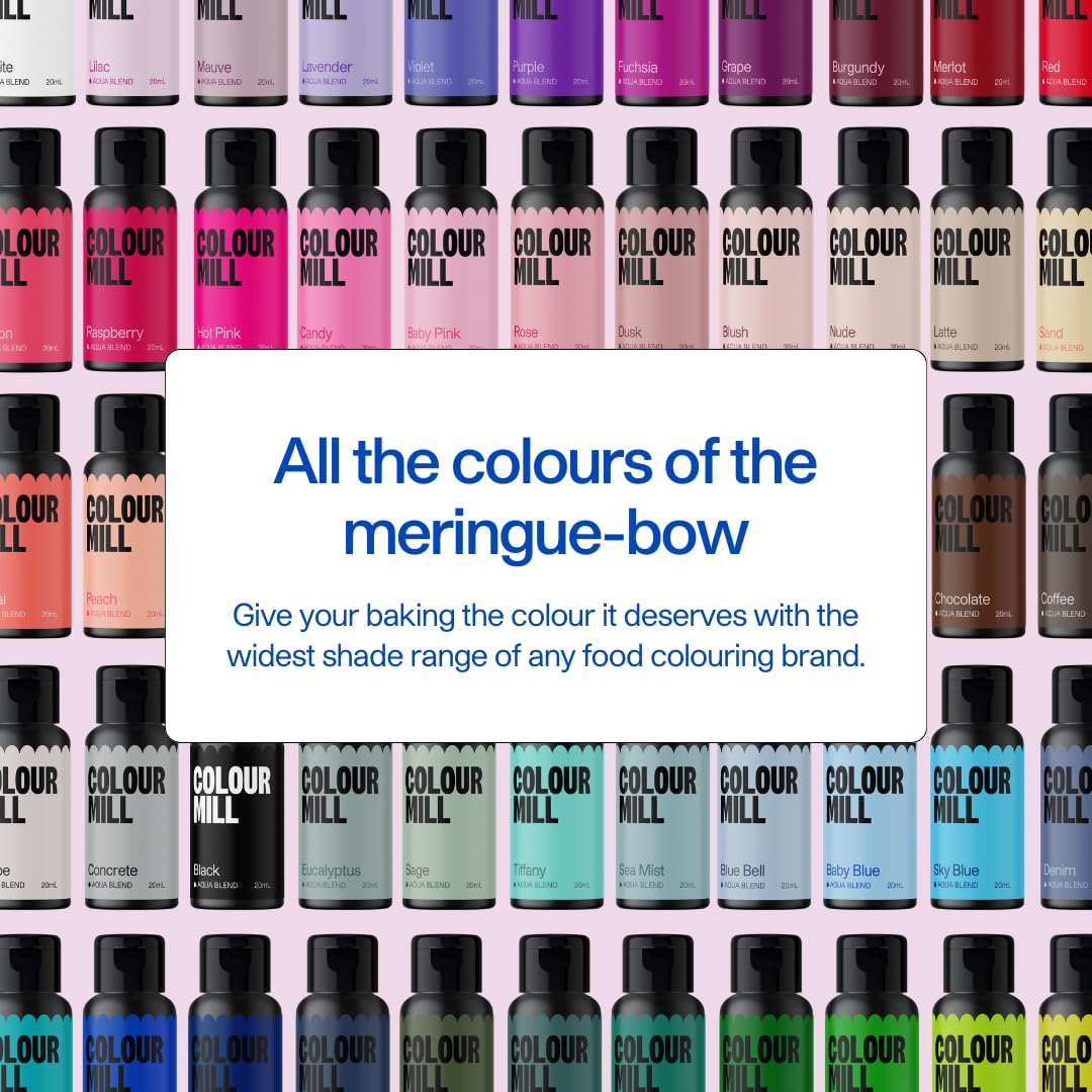 Colour Mill Aqua Blend Sage bottle provides muted green tones for cookies and cakes.