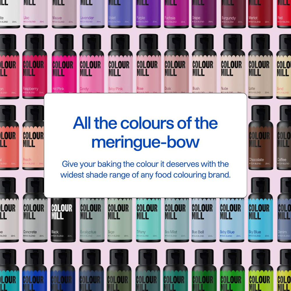 Colour Mill Aqua Blend Sage bottle provides muted green tones for cookies and cakes.