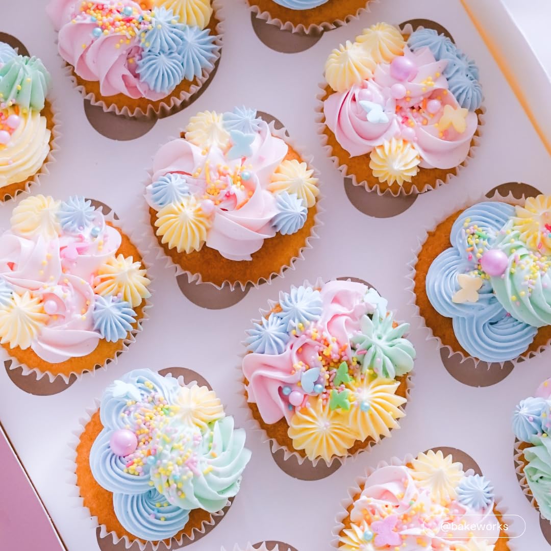 Colour Mill Blue Bell buttercream decorating for bold, even tones