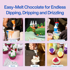 Colour Mill chocolate drip decorating a cake for a polished finish.