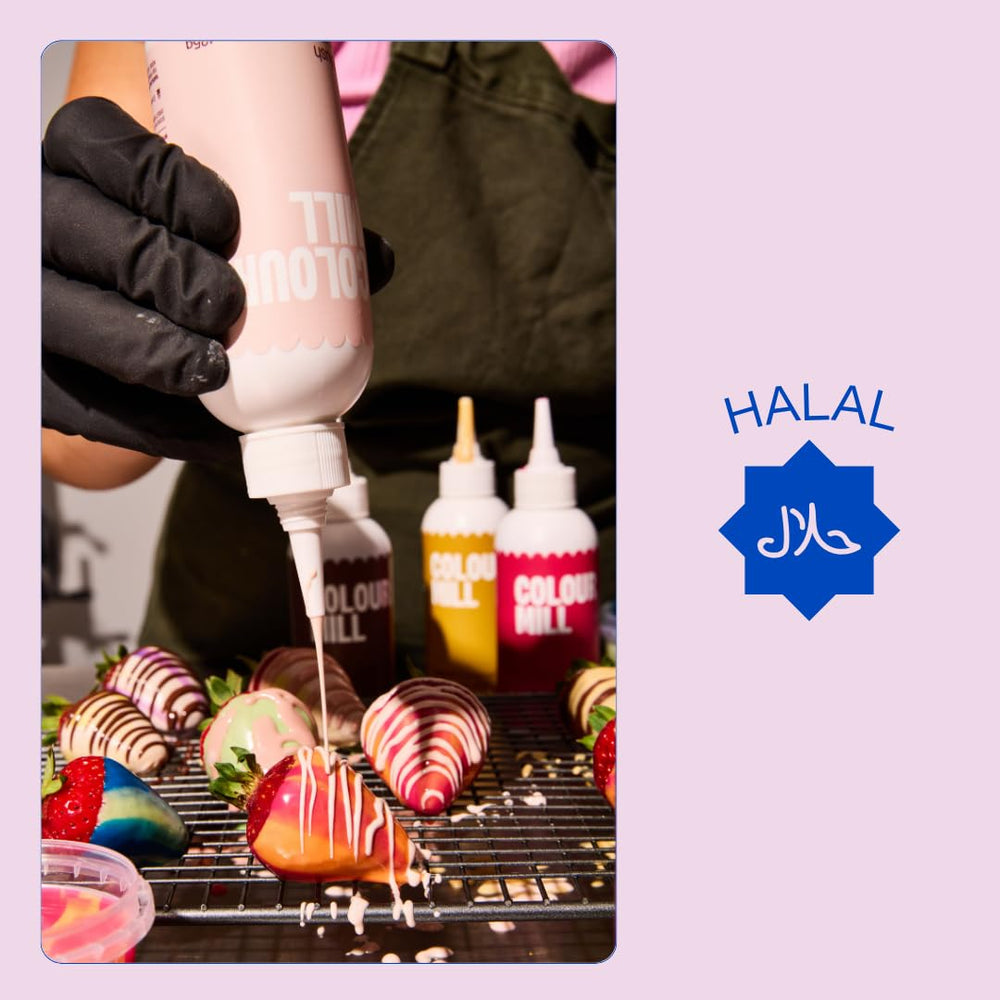 Colour Mill drizzle on ice cream and cookies for dessert flair.