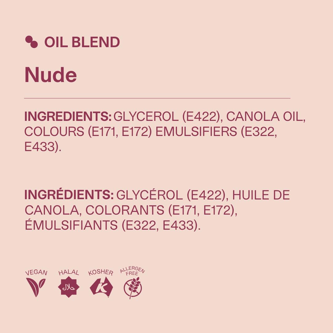 Colour Mill nude oil-based color swatches showing shade and pigment intensity.