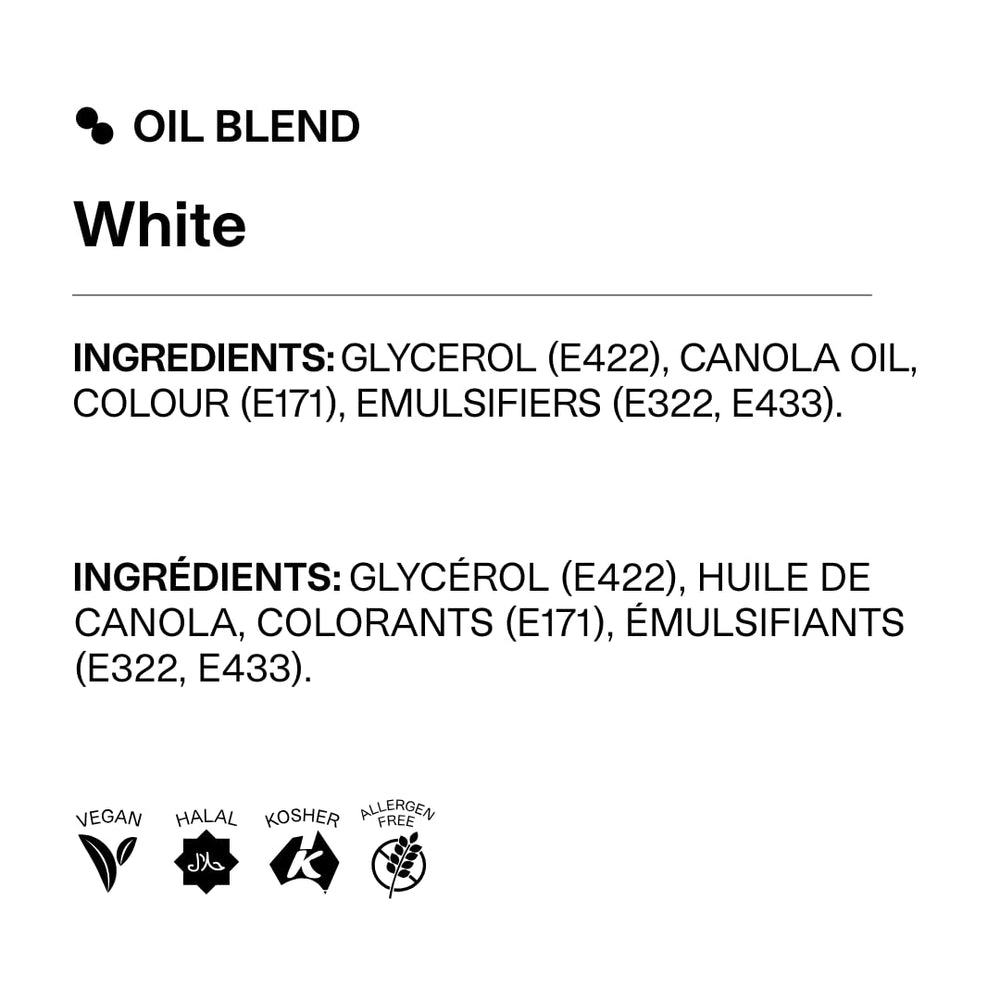Colour Mill white oil-based colorant being poured into cake batter for even tint