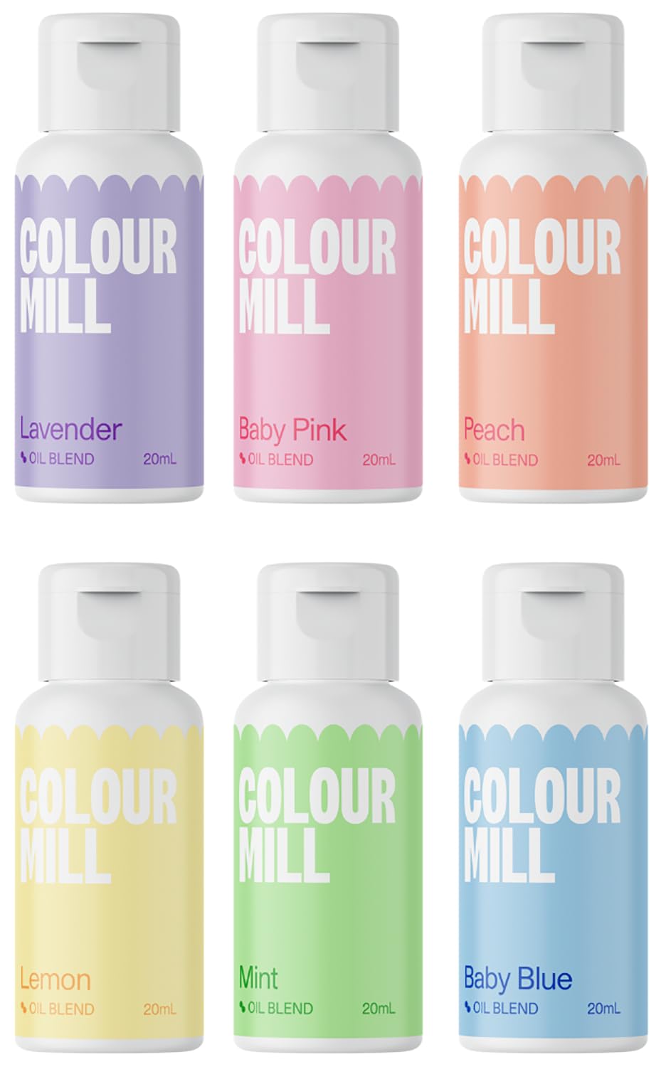 Colour Mill Oil-Blend Easter Pastel Set bottle close-up for smooth chocolate coloring.