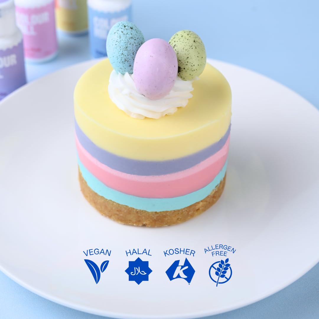 Colour Mill pastel tones ideal for buttercream that stays vibrant yet soft.