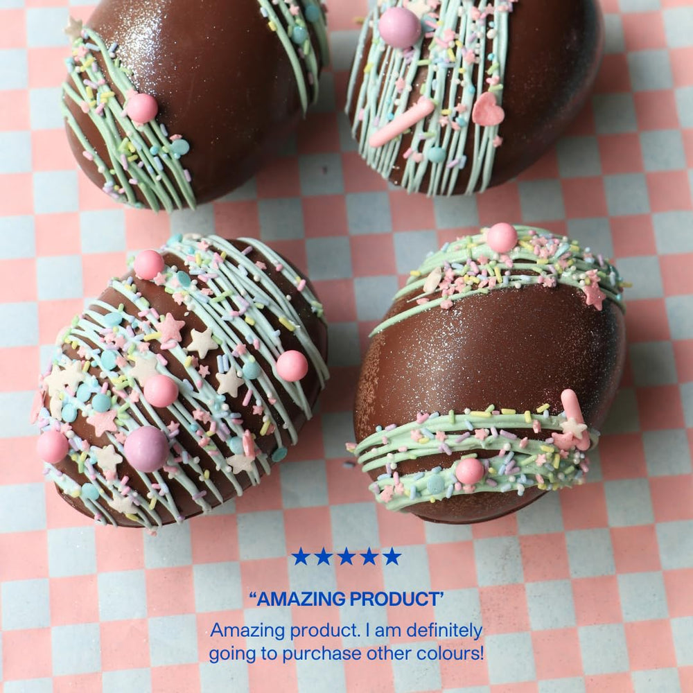 Close-up of fondant colored with Colour Mill pastel oil-based dye.