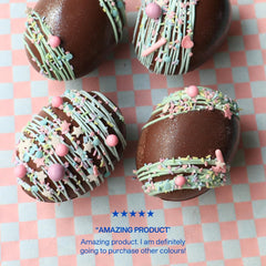 Close-up of fondant colored with Colour Mill pastel oil-based dye.