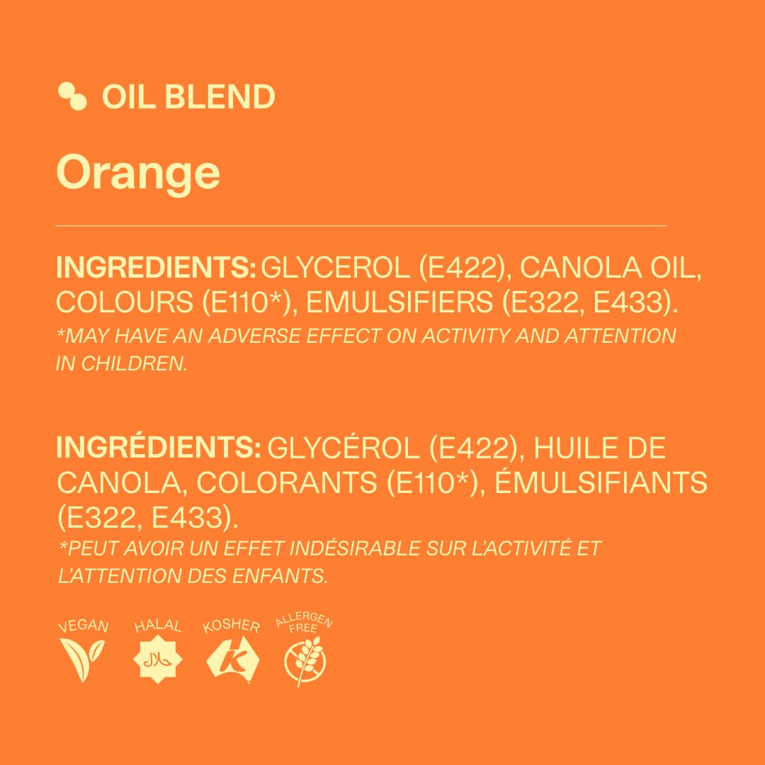 Colour Mill orange icing swirls show rich, even tone