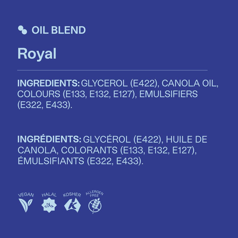 Colour Mill Royal Blue oil-blend pouring close-up shows smooth dispersion for even color.