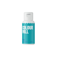 Colour Mill teal oil-based food coloring bottle for vibrant buttercream and fondant.