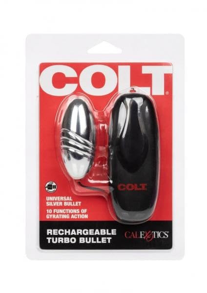 Colt Rechargeable Turbo Bullet Silver by ASK GRANDPA GOURMET COFFEES, ergonomic design for precise stimulation.