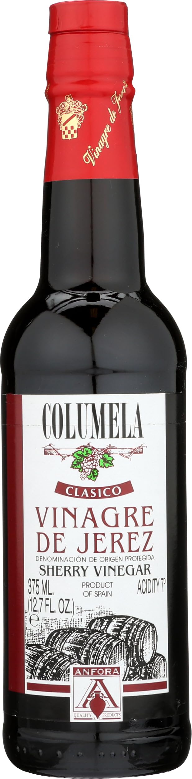 Columela Classic Sherry Vinegar bottle poised for dressings and marinades.