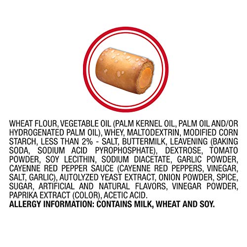 Combos Buffalo Blue Cheese Pretzel Baked Snacks filling closeup shows spicy center for bold taste.