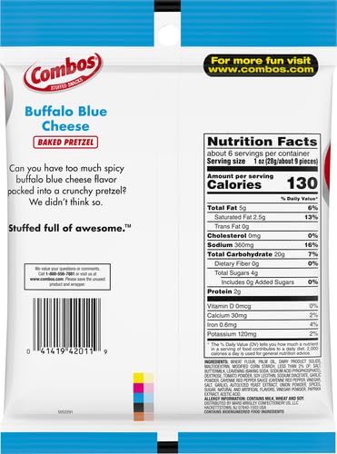 Combos Buffalo Blue Cheese Pretzel Baked Snacks on road trip, perfect for sharing with a copilot.