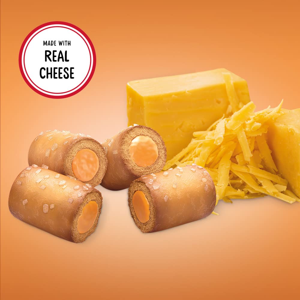 Combos crunchy pretzel texture with creamy filling for lunchbox snacking.