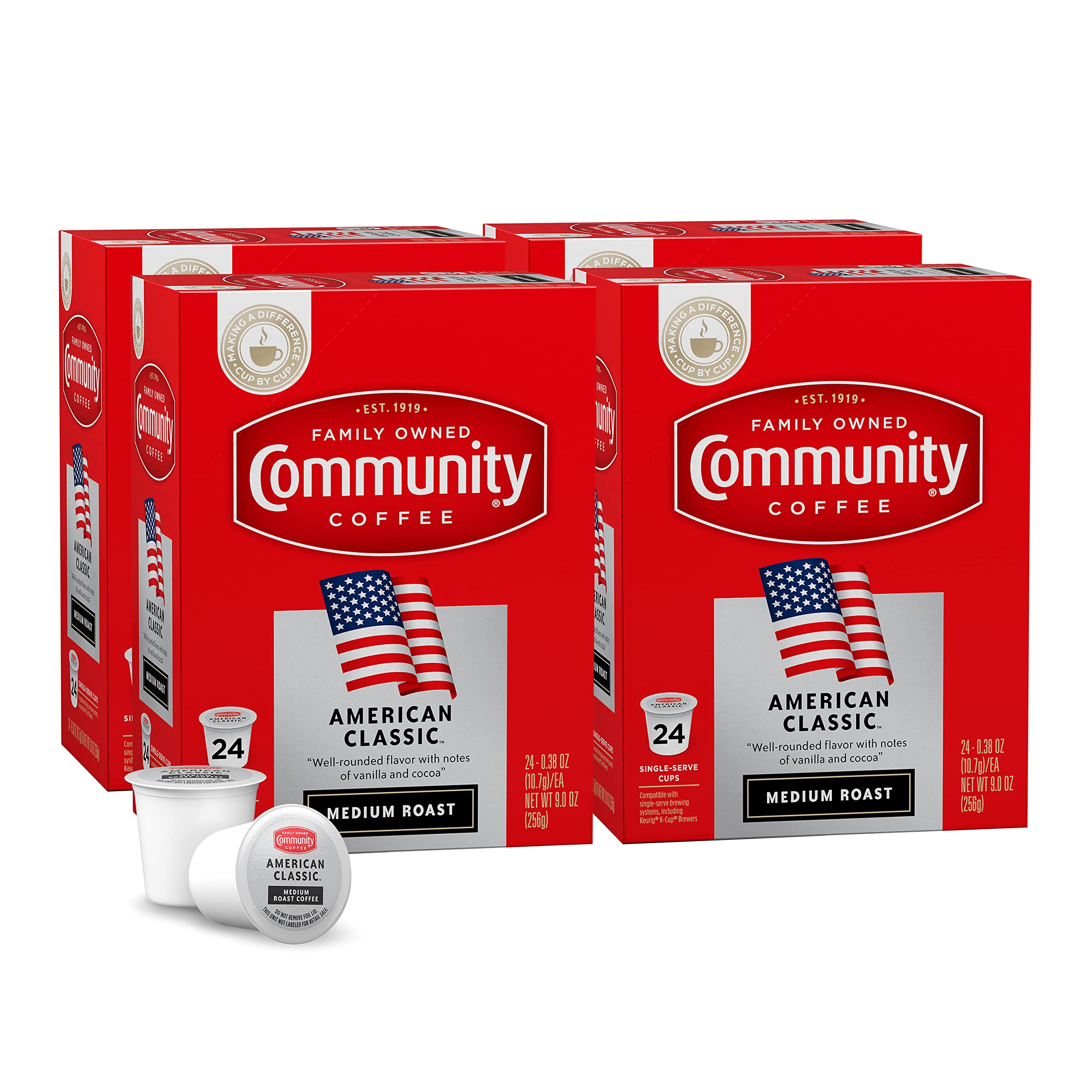 Community Coffee American Classic 96-count pack image, ideal for quick mornings