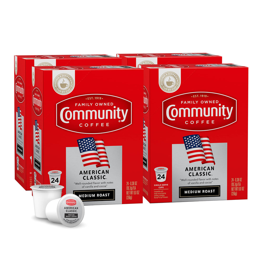 Community Coffee American Classic 96-count pack image, ideal for quick mornings