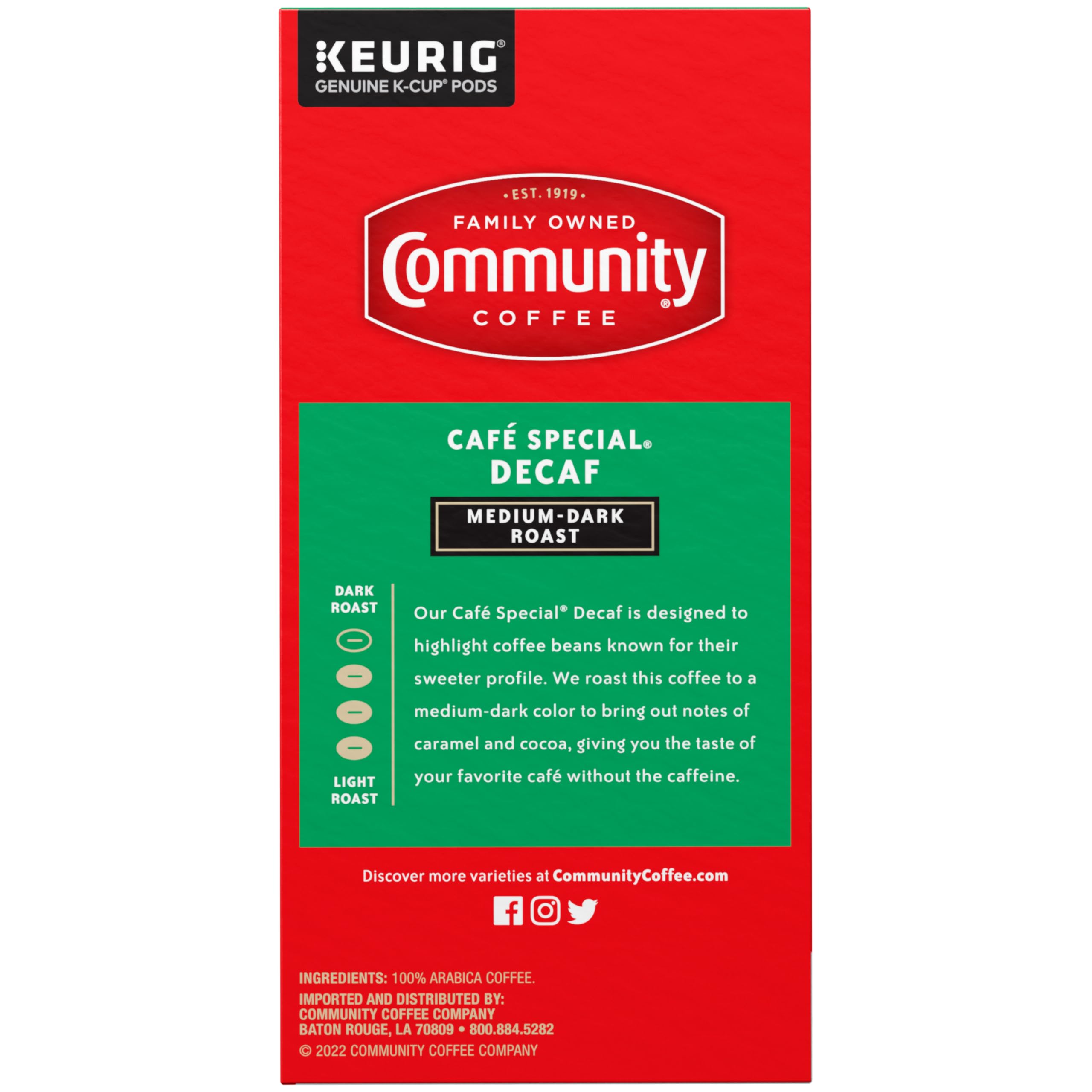 Arabica beans used in Café Special Decaf with a rich, decaf profile.