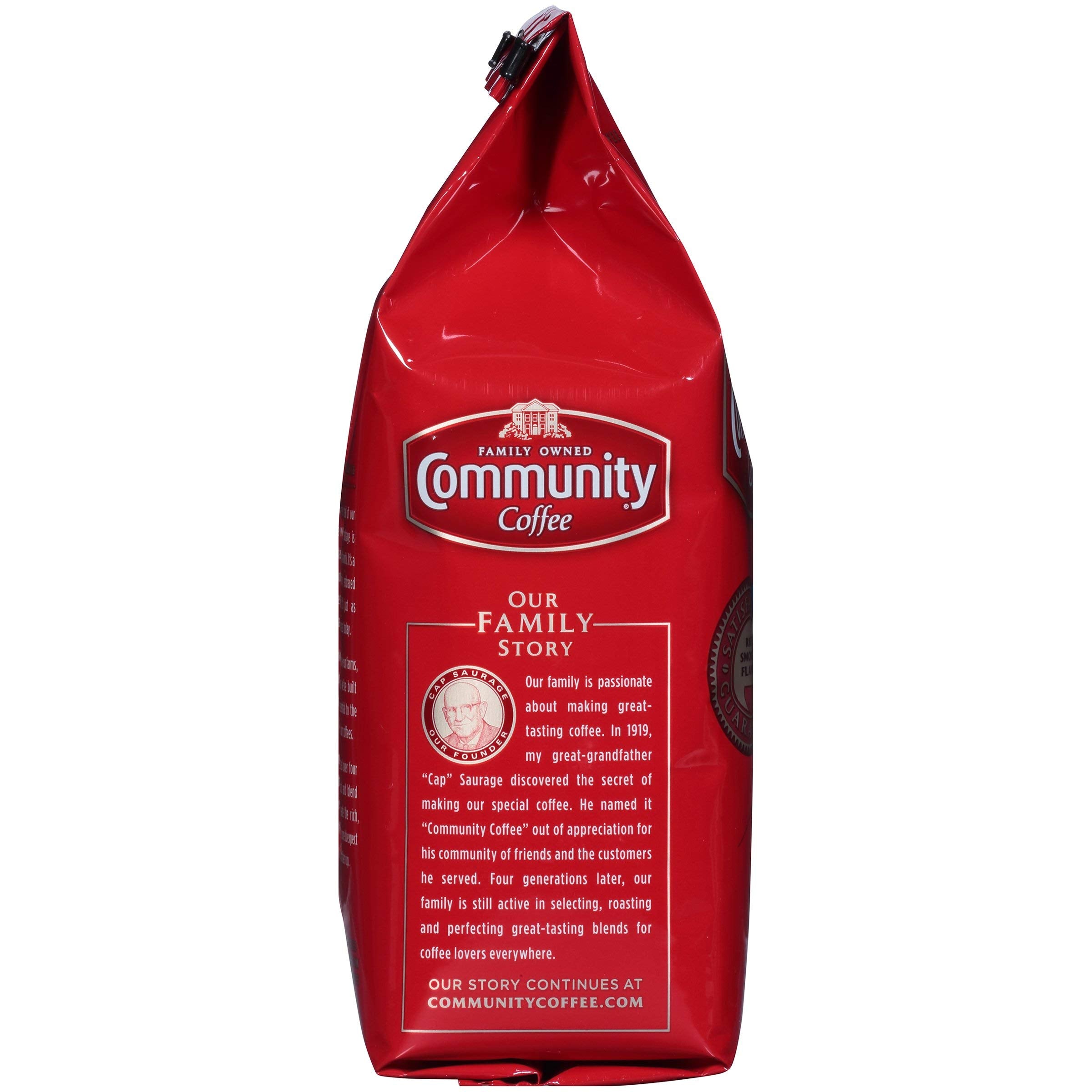 Community Coffee Breakfast Blend 100% Arabica beans signaling premium quality