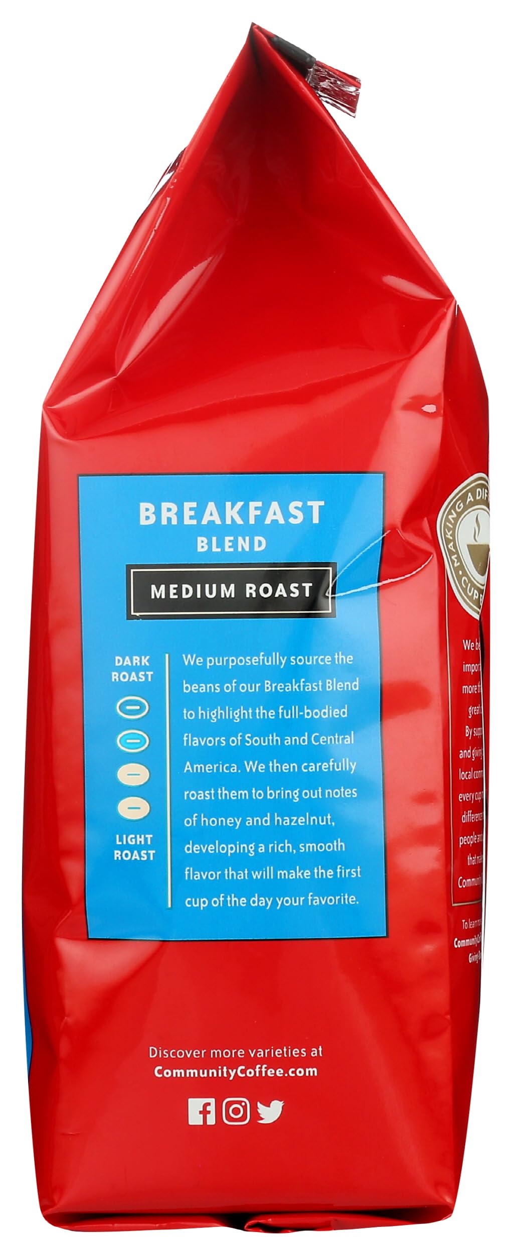 Community Coffee Breakfast Blend suitable for drip pour-over or French press
