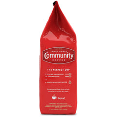 Community Coffee Breakfast Blend ground for French press convenience and full-bodied flavor.