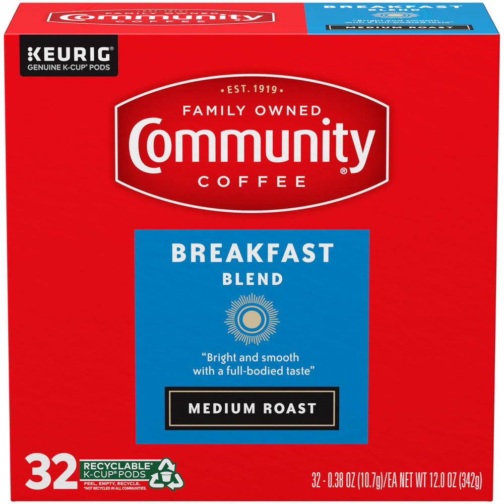 Community Coffee Breakfast Blend honey hazelnut notes image hinting at rich flavor