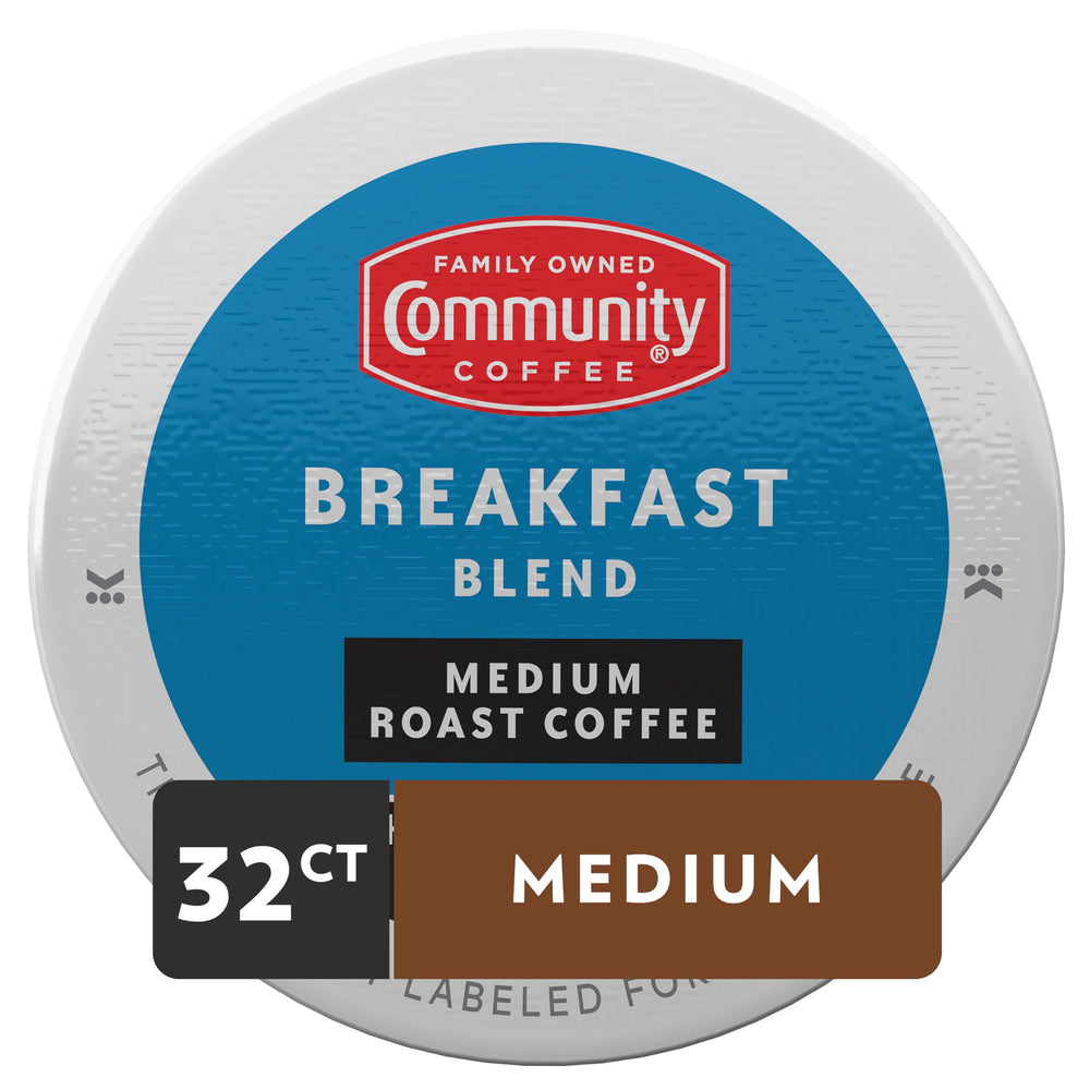 Community Coffee Breakfast Blend roast level image, showcasing a smooth medium roast