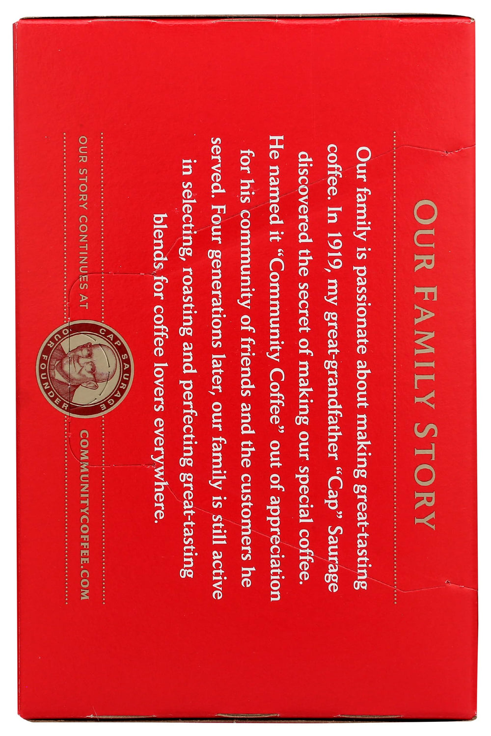 Arabica beans bag label communicates quality sourcing and sustainability commitments