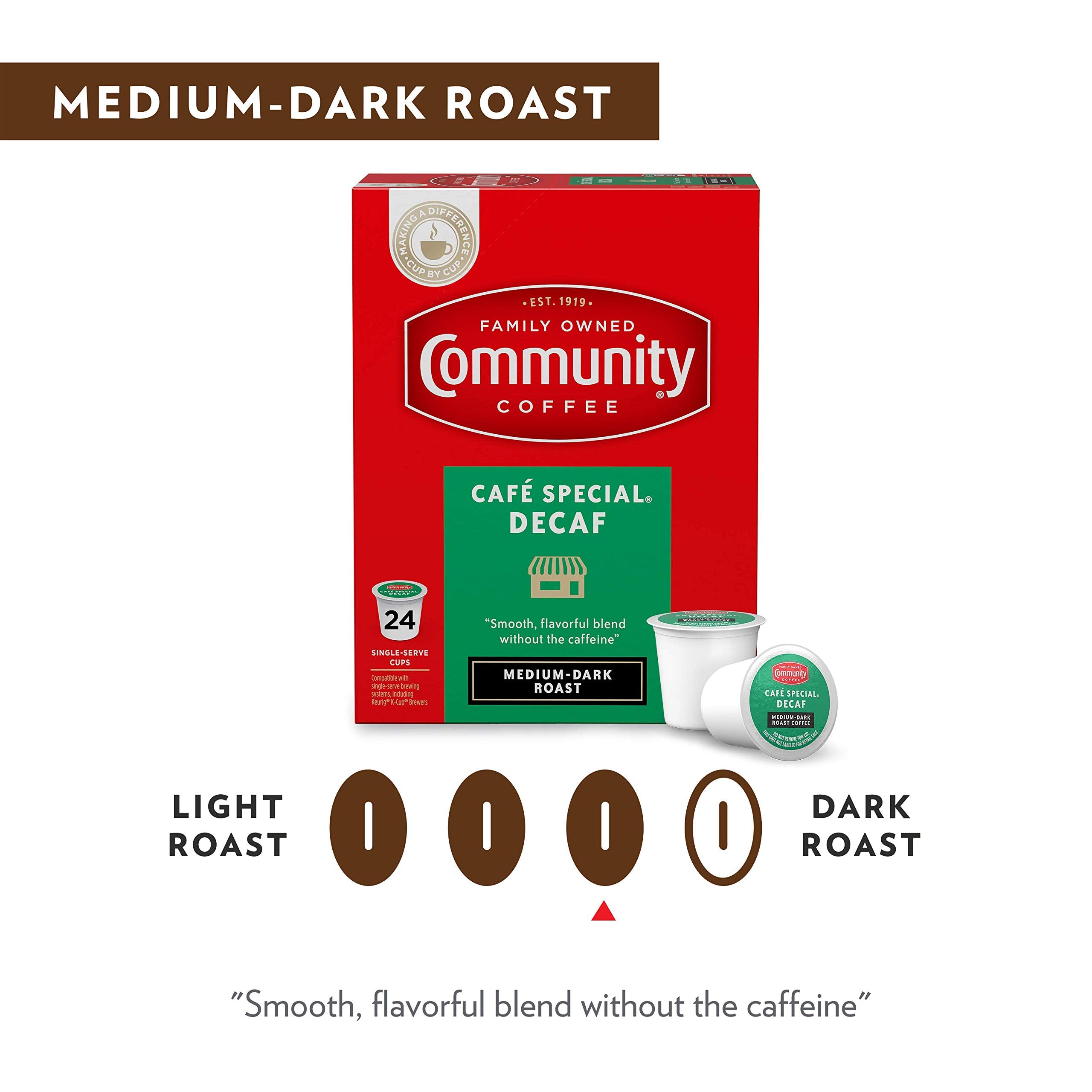 Cup of Cafe Special Decaf with creamy dessert pairing suggestion
