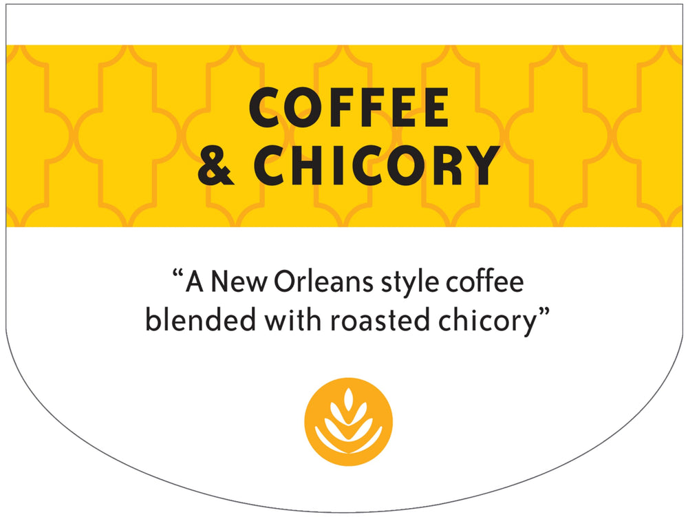 Community Coffee Chicory mug with steam; inviting aroma for a comforting cup.