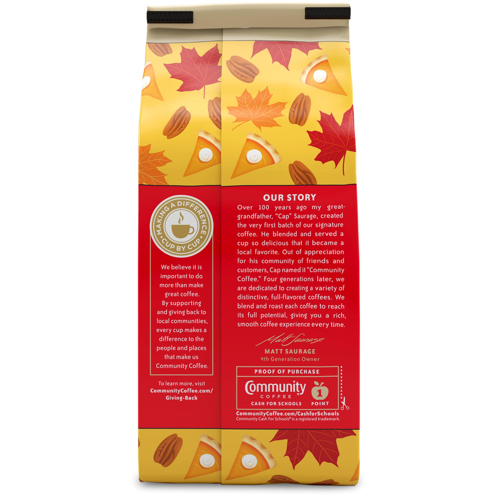 Community Coffee premium ground beans roasted for balanced flavor