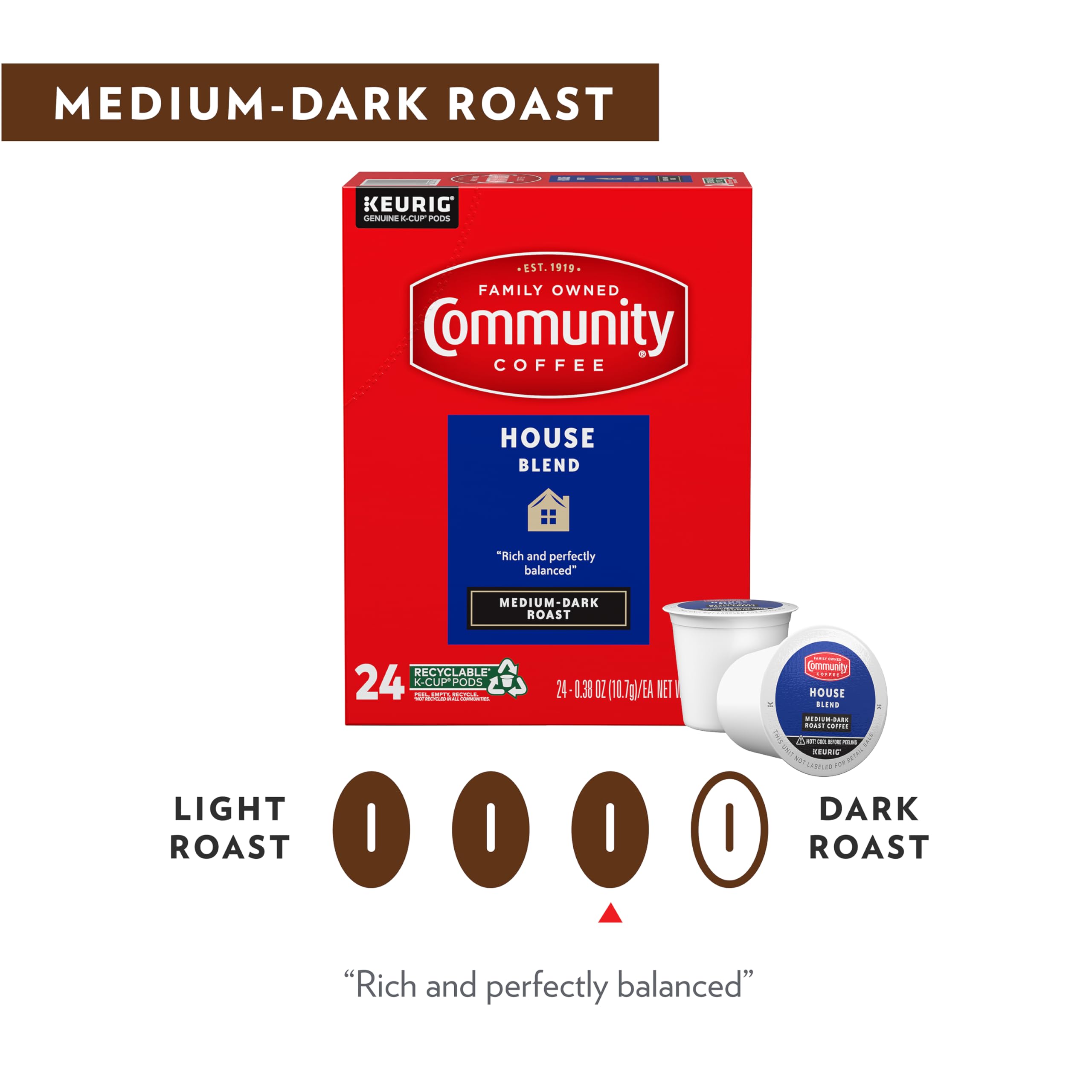 72 cups of Community Coffee House Blend showcased for great value