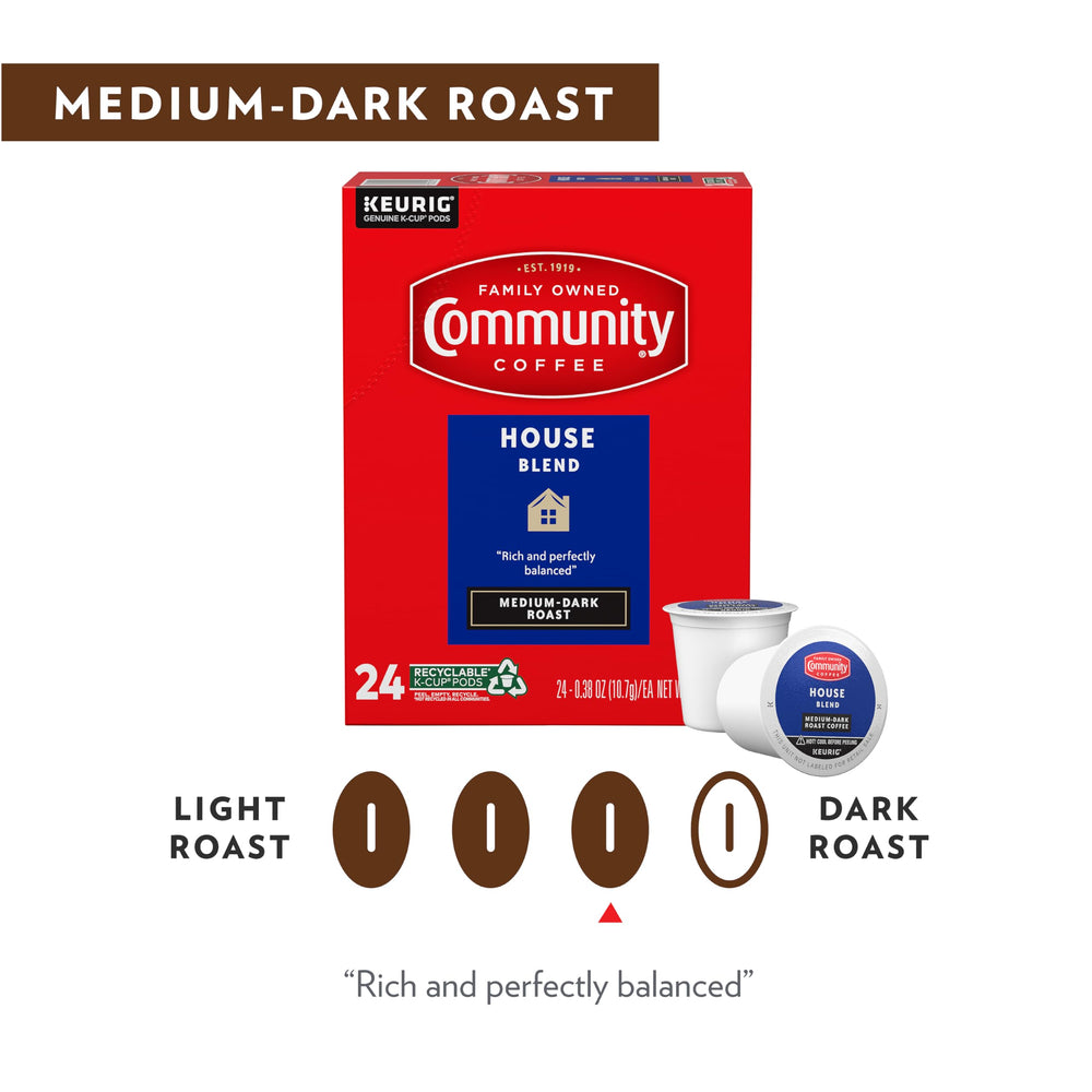 72 cups of Community Coffee House Blend showcased for great value