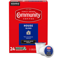 Community Coffee House Blend pods pack ready for quick, full-flavored mornings.