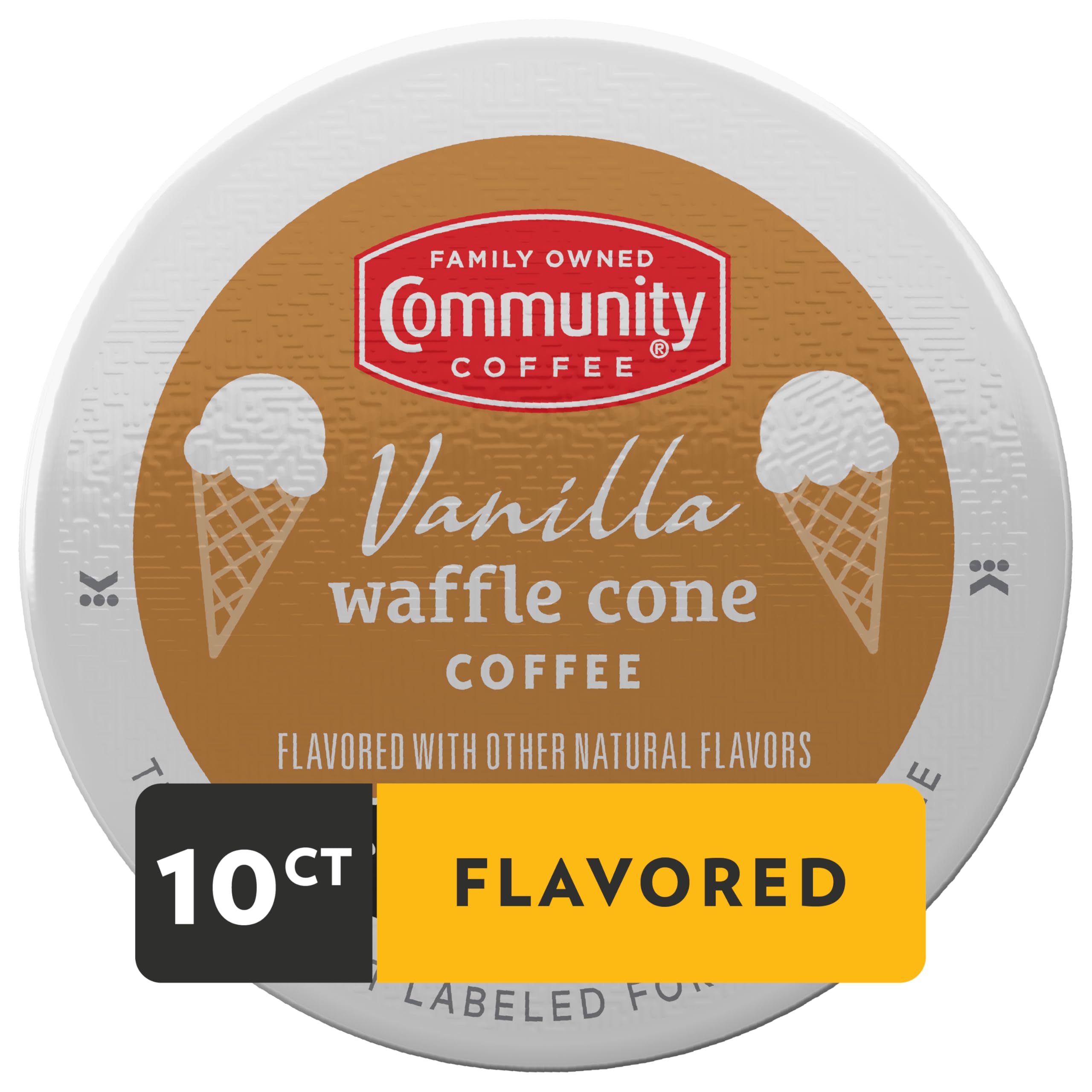 Community Coffee K-Cup brew setup showing Keurig compatibility for fast cups.